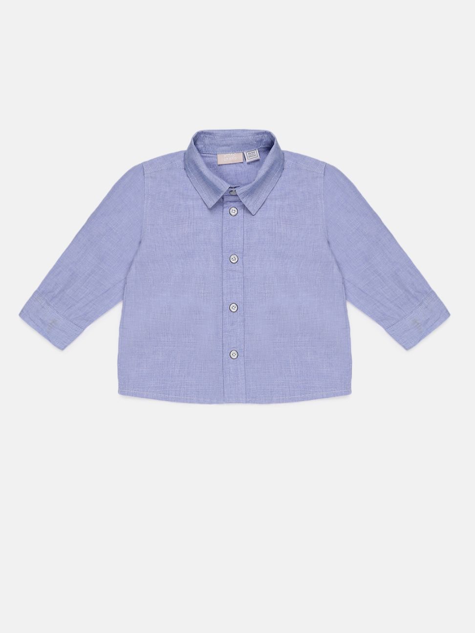 Medium Blue Long Sleeve Shirt-Blue